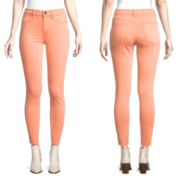 FRAME Denim/ Le  skinny de Jeanne crop/ Peach coloured/ Stretch/ Size US 31 - Picture 1 of 9